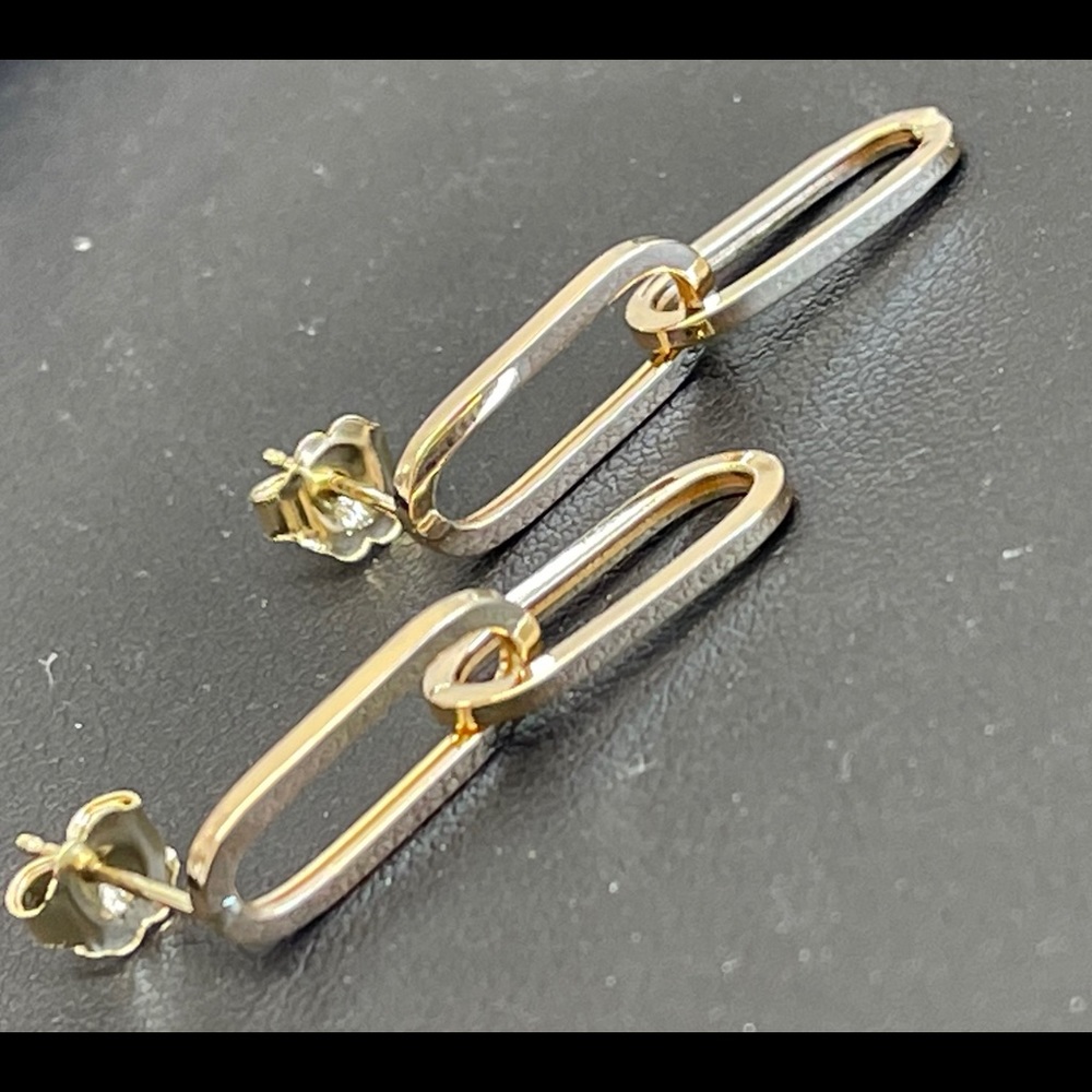 14kt Gold Paper Clip Earrings